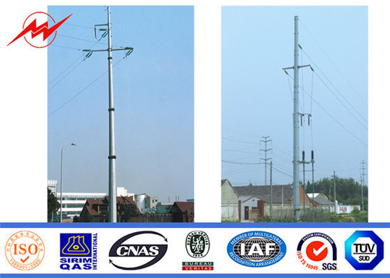 Transmisi Line Steel Tubular Pole 220kv Overhead Line Beban Kerja 400kgf