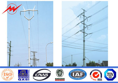 75ft 4mm Q235 Hdg Listrik Power Pole Polygonal Ganda Cross Arm Iso Sertifikasi
