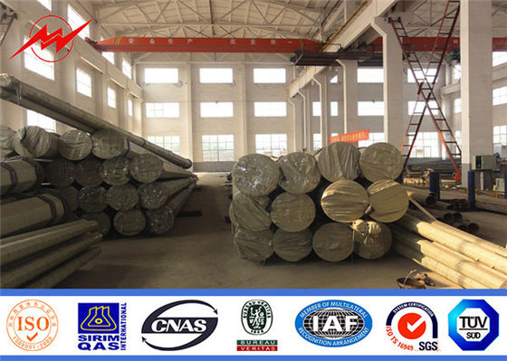 Kerucut / Poligonal 110KV Galvanized Steel Polandia Untuk Jalur Transmisi Listrik