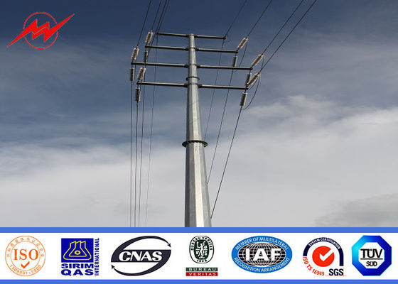 110 Kv 46 M Tiang Listrik Baja Galvanis Untuk Saluran Transmisi