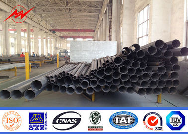 Hot Dip Galvanized Steel Pole, 35ft Q345 Daya Listrik Pole 2.75mm Ketebalan