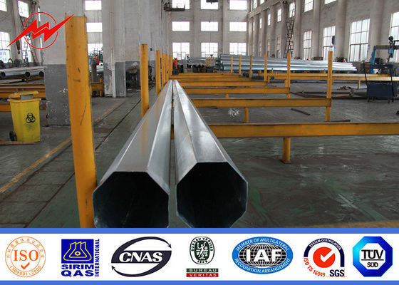 12 M 800 Dan Tiang Listrik Baja Untuk Proyek Jalur Listrik, Hot Dip Galvanized