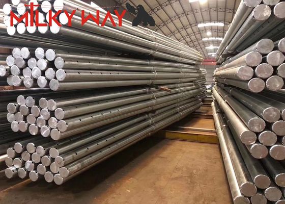 Tiang Lampu Lalu Lintas Galvanis Tinggi 10M Lengan Palang 7M