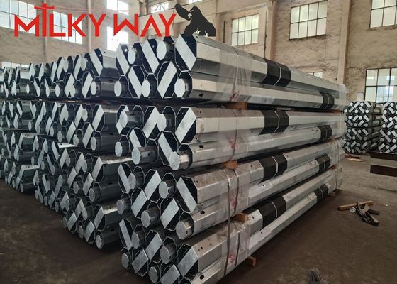 11m 3.8mm 7.2mm 80-100 mikrom Galvanisasi hot dip untuk tiang baja galvanis tahan lama