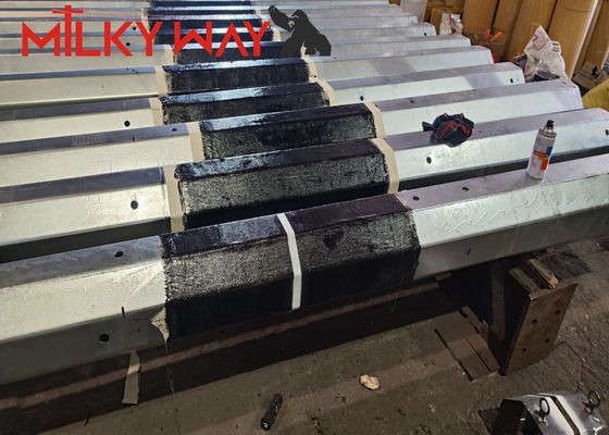 1250 Dan 11.8M 8 Sisi tiang listrik 4mm Ketebalan Pengeboran langsung ASTM A123 Standar Galvanisasi