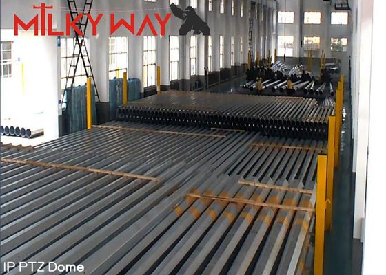 1250 Dan 11.8M 8 Sisi tiang listrik 4mm Ketebalan Pengeboran langsung ASTM A123 Standar Galvanisasi