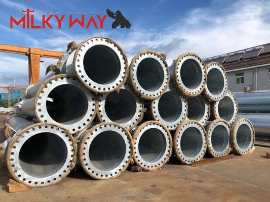 3.5m-15m Steel Power Pole untuk pencahayaan jalanan dengan opsi kerucut dan poligonal