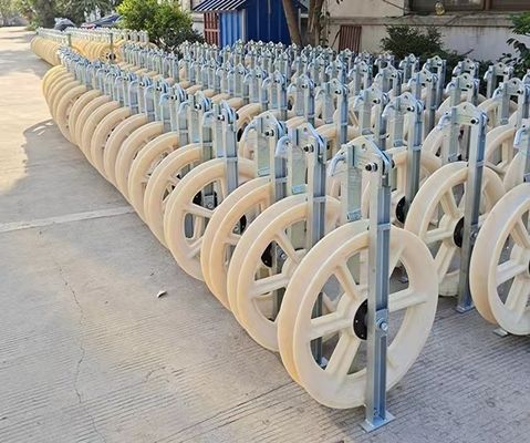 660mm*100mm Nylon Cable Pulley 220V Stringing Block for Construction Works