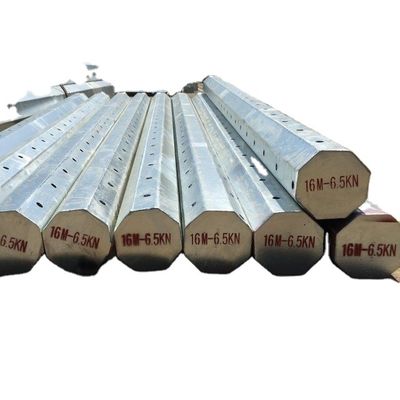 15m Steel Utility Power Pole with 2.75mm Thickness and 850kg Load for Transmission Lines