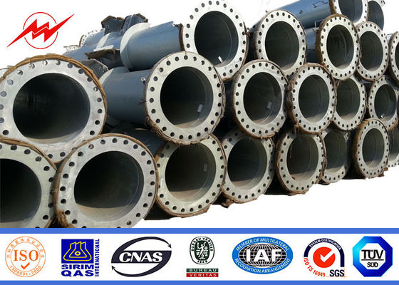 33 Kv Tower Listrik Galvanized Tubular Steel Pole 10-220kv Transmission Power Line