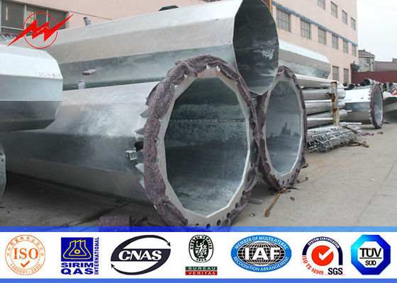 25ft ke 75ft Listrik Runcing Utens Tapal Baja Utensil, Tiang Distribusi Tenaga Baja 10kv ~ 550kv