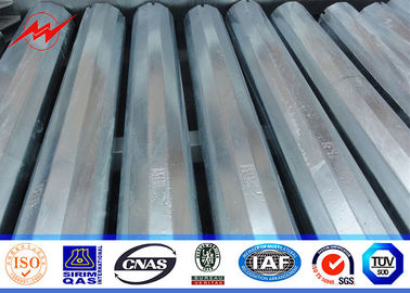 8m 5kn 6.5kn Steel Power Pole, Tiang Transmisi Utilitas Mode Flange Dalam