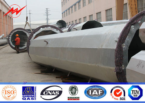 25ft ke 75ft Listrik Runcing Utens Tapal Baja Utensil, Tiang Distribusi Tenaga Baja 10kv ~ 550kv