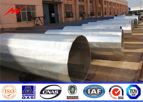 Ganda Atau Single Circuit 16M 32M Steel Power Pole Transmission Untuk Overhead Line Steel Tower