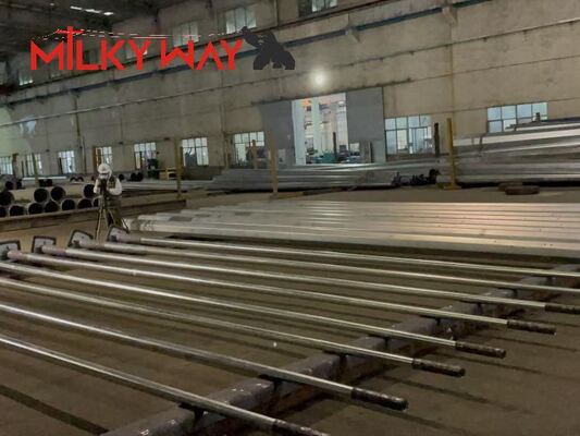 Tiang Listrik Baja 2,3m Bawah Tanah Perlakuan Permukaan Galvanisasi Celup Panas Garansi 15 Tahun Tiang Penyangga Saluran Listrik