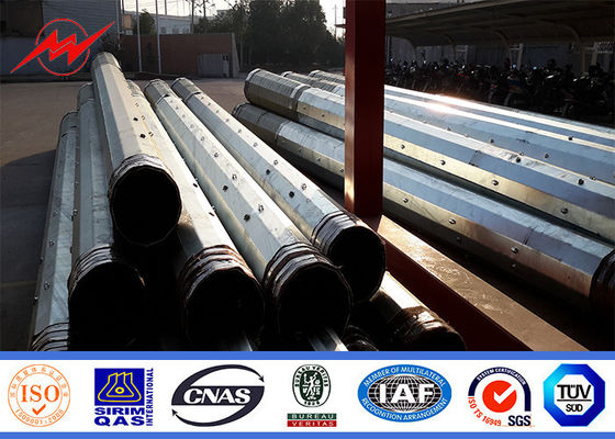 15m 1200 Dan Galvanized Steel Pole Untuk 132kv Transmission Line,  / BV / ISO