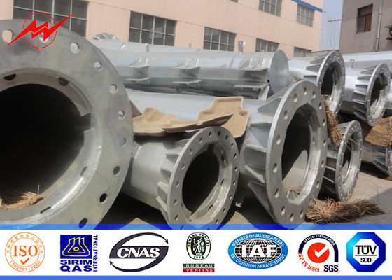 9M 440DAN Dan Octagonal Listrik Utilitas Tiang Listrik, Hot Dip Galvanized Distribusi Listrik Polandia