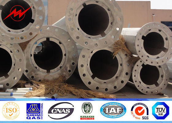 9M 440DAN Dan Octagonal Listrik Utilitas Tiang Listrik, Hot Dip Galvanized Distribusi Listrik Polandia