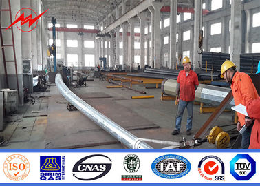 1-30mm Polygonal Steel Power Pole Hot - Dip Galvanisasi 30 Tahun Warrenty