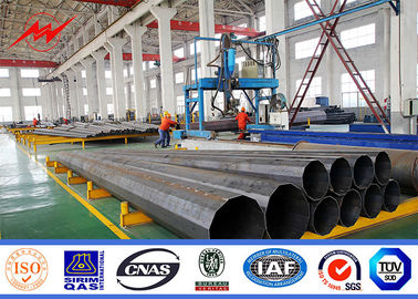 35 Feet Steel Power Pole Grade Satu Melindungi Tingkat Galvanisasi Tiang Listrik Baja