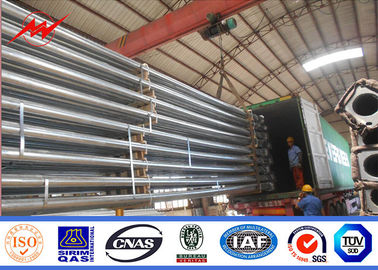 35 Feet Steel Power Pole Grade Satu Melindungi Tingkat Galvanisasi Tiang Listrik Baja