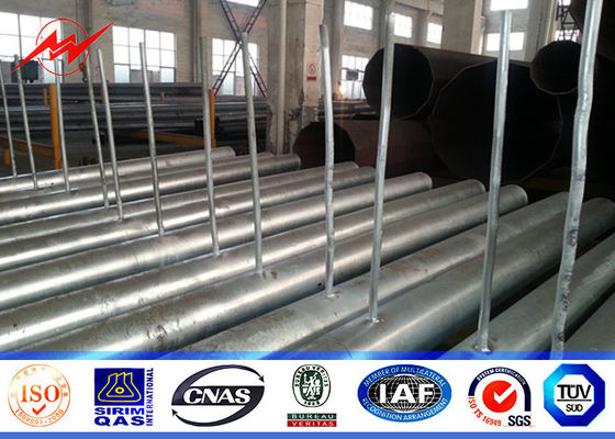 20M 20KN Afrian Jangkar Bolt Type Steel Transmission Pole Dengan 2.5mm - 30mm Bare Thickness