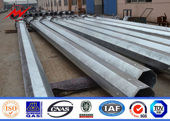 132kv 27Meter 1500kg Beban Menara Tiang Mono Untuk Transmisi Mobile Telekomunikasi