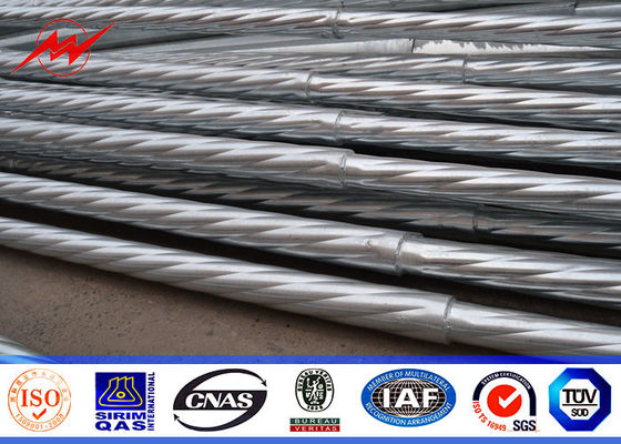 Tiang Transmisi Daya Tegangan Rendah 11.9m Untuk Proyek Jalur Transmisi 69 kv