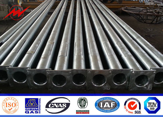 Tiang Lampu Jalan Luar Ruangan Oktagonal 5M Hingga 15M Dengan Lengan Lipat Ganda 60mm Dia