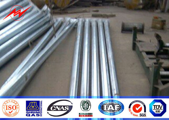 Tiang Lampu Jalan Luar Ruangan Oktagonal 5M Hingga 15M Dengan Lengan Lipat Ganda 60mm Dia