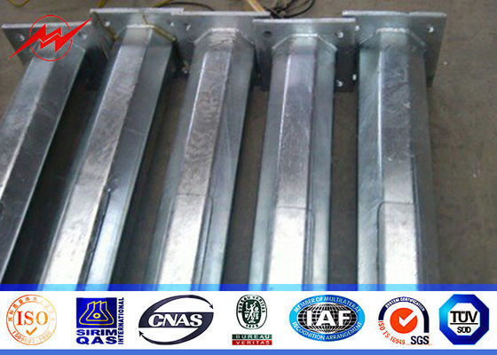 Tiang Lampu Jalan Luar Ruangan Oktagonal 5M Hingga 15M Dengan Lengan Lipat Ganda 60mm Dia