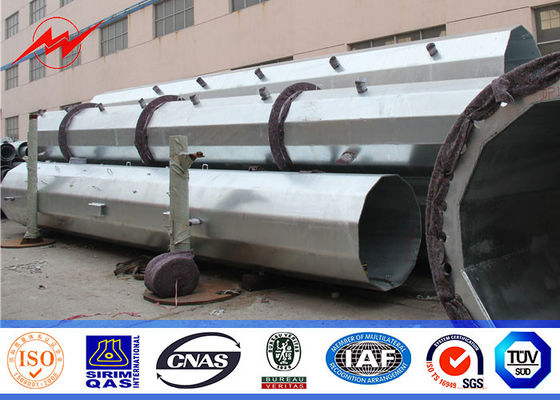 Menara Baja 16 Sisi Microwave Mono Pole Untuk Saluran Transmisi Seluler