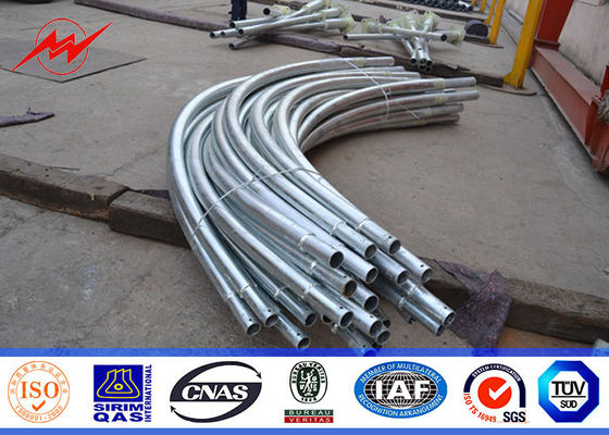 8 M Hot Dip Tiang Lampu Jalan Galvanis Q345 Outdoor Dengan Lengan Ganda