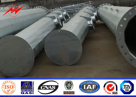 Menara Baja 16 Sisi Microwave Mono Pole Untuk Saluran Transmisi Seluler