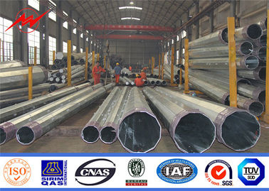 10.5m 138kv Lini Transmisi Tiang Listrik Baja Bulat