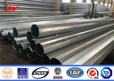 Tiang Listrik Baja Tubular 35ft 127-248mm 2.75 / 3mm Tebal Hot Dip Galvanis