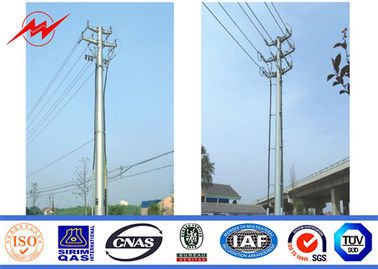 tiang listrik distribusi utilitas multi sisi baja galvanis untuk proyek listrik