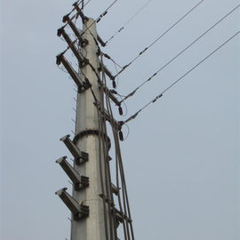 50FT Poligonal Insulator Listrik Tiang Distribusi Tiang Daya Baja Untuk 132KV