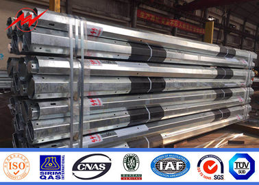 11m 12m 2 Segmen S355JR Q345 Tiang Transmisi Tenaga Baja Dengan Fiberglass