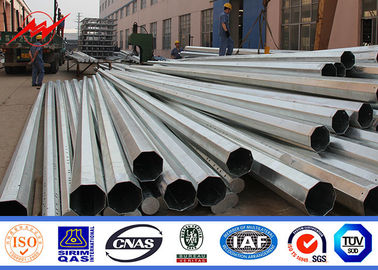 Satu Bagian Desain 35FT Listrik Tiang Baja Galvanis 500kg Beban Desain
