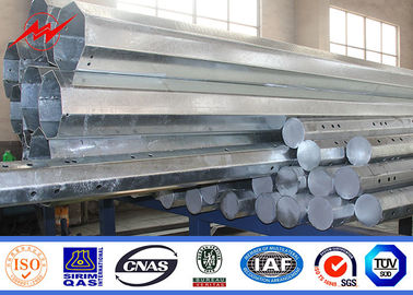 Satu Bagian Desain 35FT Listrik Tiang Baja Galvanis 500kg Beban Desain