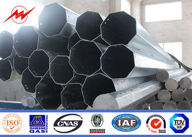 Satu Bagian Desain 35FT Listrik Tiang Baja Galvanis 500kg Beban Desain