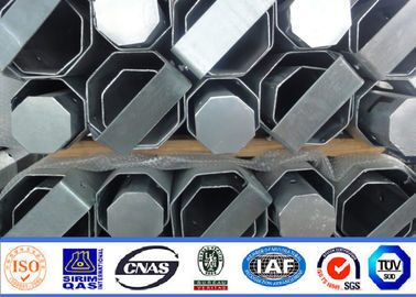 50FT kutub listrik delapan sudut untuk transmisi daya 10 KV 550 KV 1,8 Faktor keselamatan