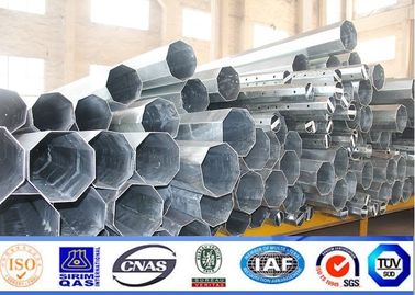 Tiang Layanan Listrik 12M 33KV Dengan Hot Dip Galvanis Untuk Transmisi Daya