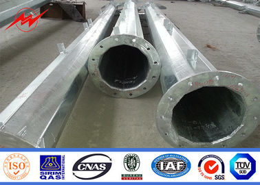 Hot Dip Galvanis 60 Ft Panjang 70 Ft 90 Ft Tiang Daya Logam Kelas 65 ASTM A572