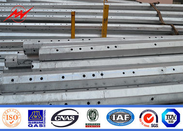 Hot Dip Galvanis 60 Ft Panjang 70 Ft 90 Ft Tiang Daya Logam Kelas 65 ASTM A572