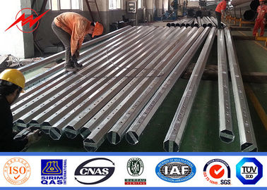 Hot Dip Galvanis 60 Ft Panjang 70 Ft 90 Ft Tiang Daya Logam Kelas 65 ASTM A572