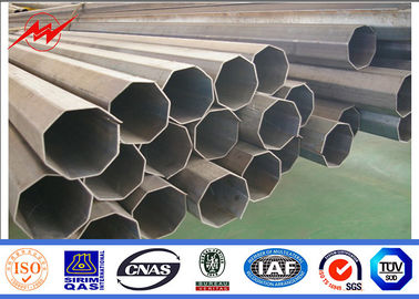 Hot Dip Galvanis 60 Ft Panjang 70 Ft 90 Ft Tiang Daya Logam Kelas 65 ASTM A572