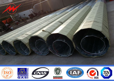 60FT Q345 4.5mm Tebal Tiang Transmisi Daya Baja Dengan Bitumn