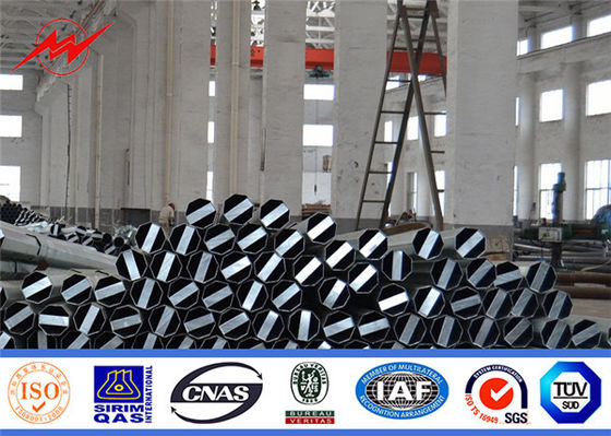 Transmisi Gabon Q345 Tiang Utilitas Baja, Tiang Daya Logam 10m 330kg